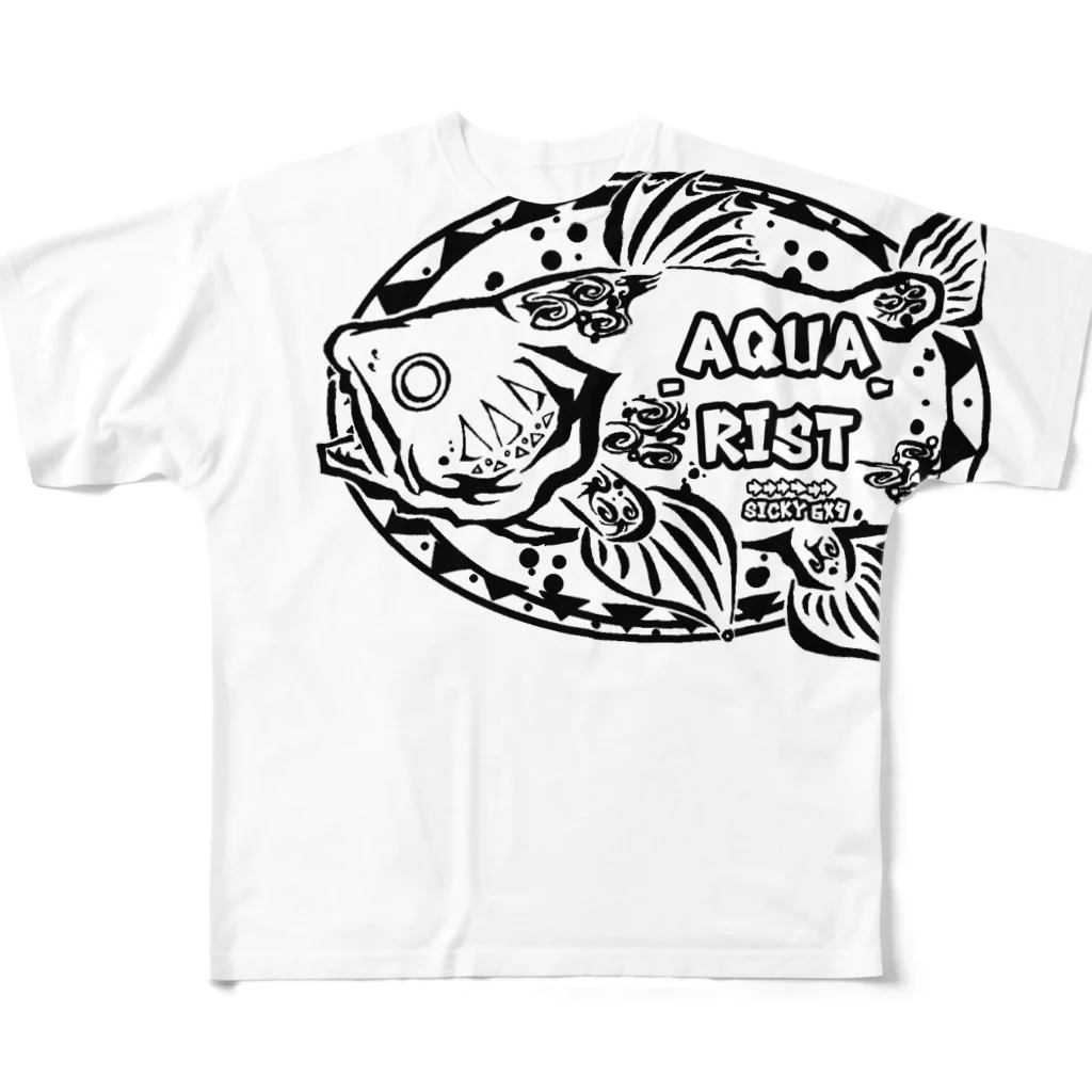 櫻鬼ユエ【sicky 6×9 】の-AQUARIST- シーラカンス フルグラフィックTシャツ