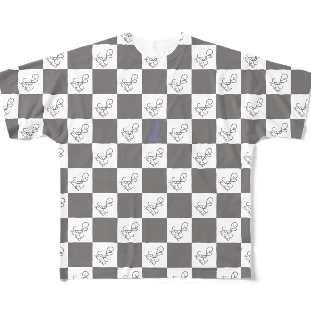 FreeStylersの【FreeStylers】style check in logo All-Over Print T-Shirt