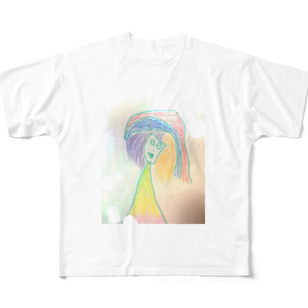 青い鳥のNijiko-chan フルグラフィックTシャツ