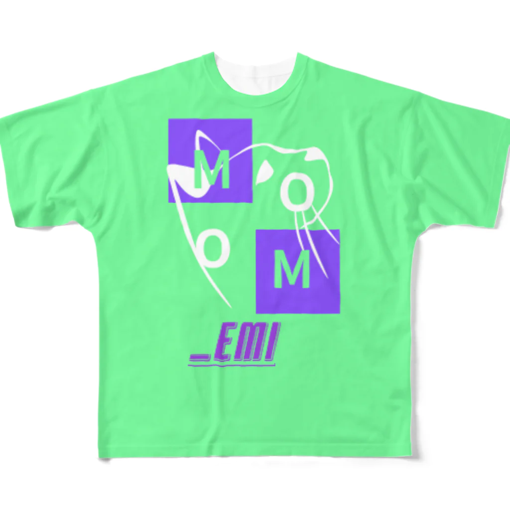 momo_emiのmomo_emi ロゴグッズ All-Over Print T-Shirt