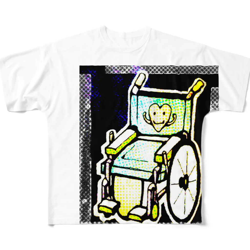 pokoemのくるまいすだよ All-Over Print T-Shirt