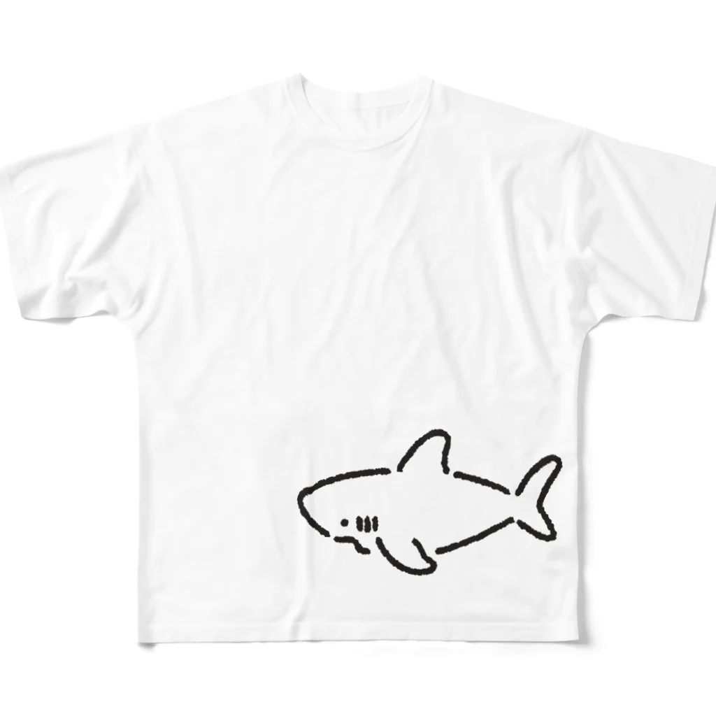 サメ わりとおもいのわりとシンプルなサメ2021 All-Over Print T-Shirt