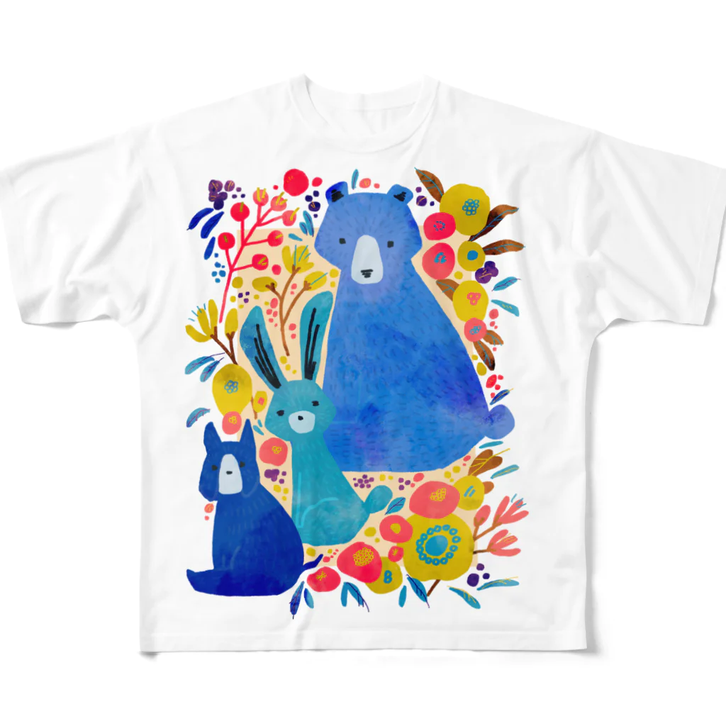 マズルノマのAki animals All-Over Print T-Shirt