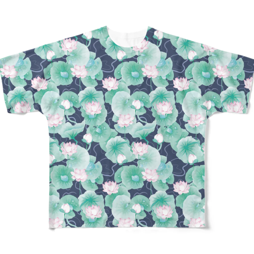 Robin Lindströmの蓮池 All-Over Print T-Shirt