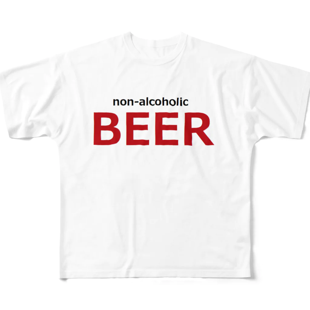 アメリカンベース のノンアルコールビール　ビール フルグラフィックTシャツ