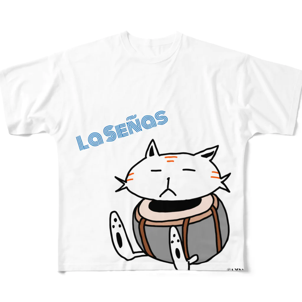 La Señasのタブラにゃん フルグラフィックTシャツ