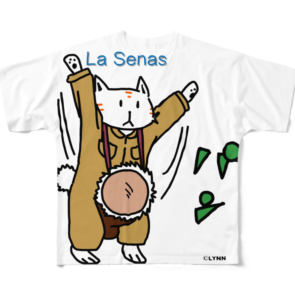La Señasのラセーにゃん（ジャンベ） All-Over Print T-Shirt