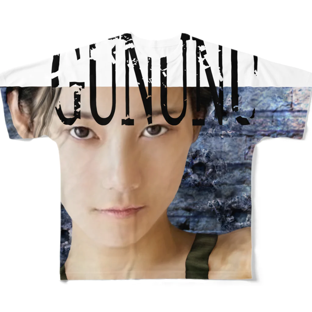 JKsumireのロックTシャツ風GUNUNU フルグラフィックTシャツ