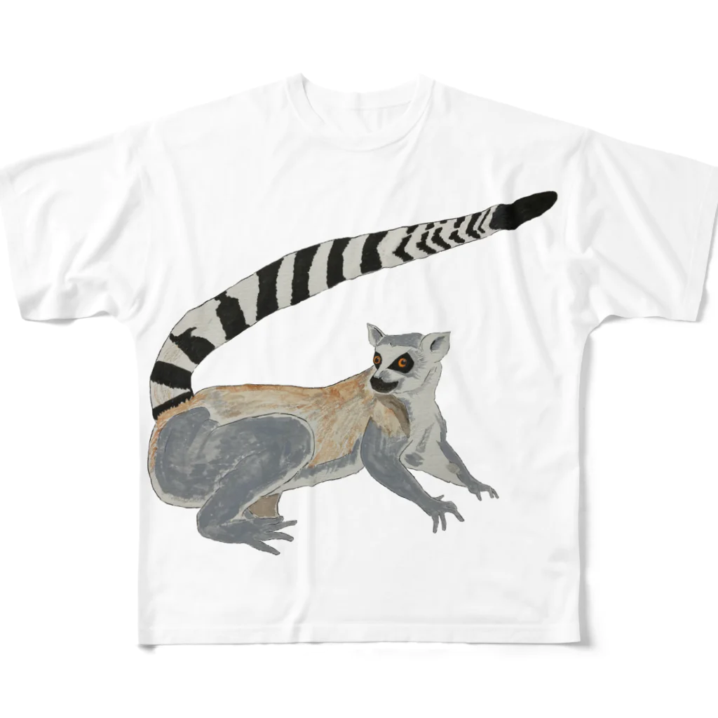 Coshi-Mild-Wildのワオキツネザルだよ フルグラフィックTシャツ