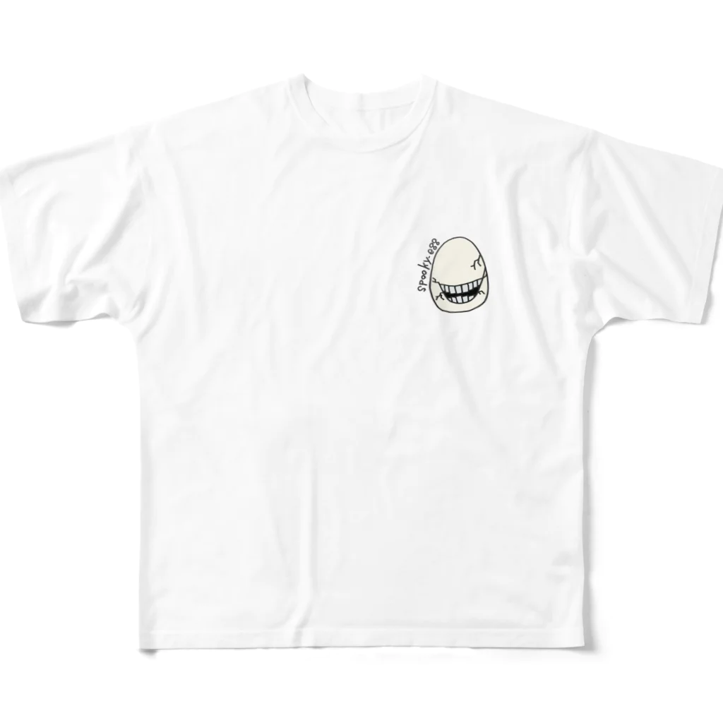 三木与兵衛のspooky-egg ワンポイントTシャツ フルグラフィックTシャツ