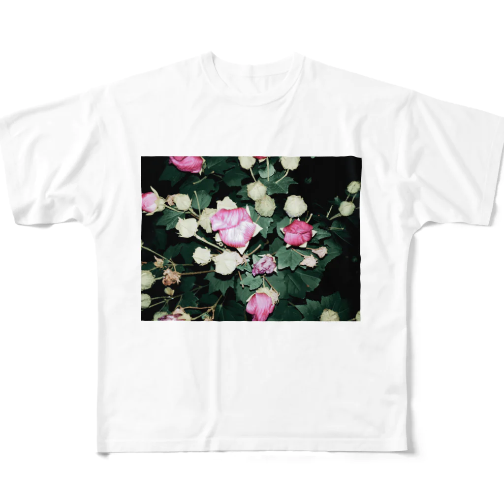 Chalkのflower flash フルグラフィックTシャツ