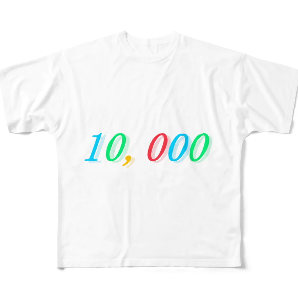 SunRise Shopの既視感のある色の10,000 フルグラフィックTシャツ