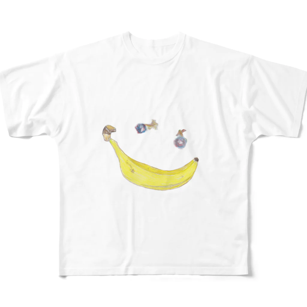 ホームタウンスター　Hometown Star のバナナスマイリー　Banana Smiley フルグラフィックTシャツ