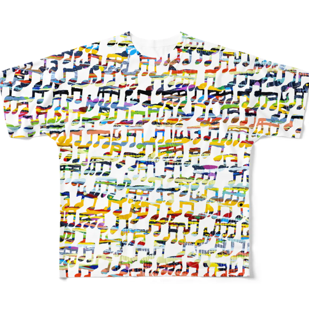 otoshimono-music shopのcolorful music All-Over Print T-Shirt