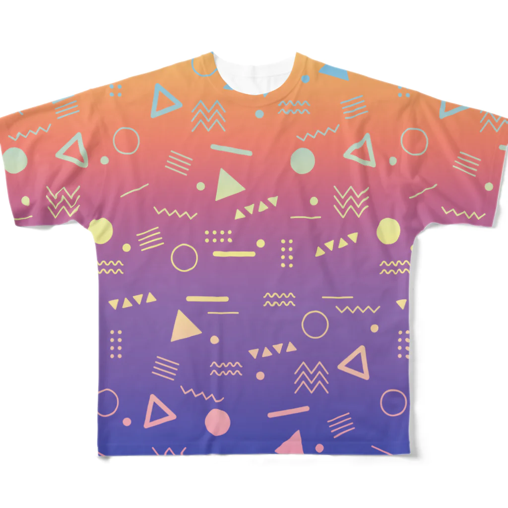 SANKAKU DESIGN STOREの懐かしくて、新しい。 夕焼け/S All-Over Print T-Shirt
