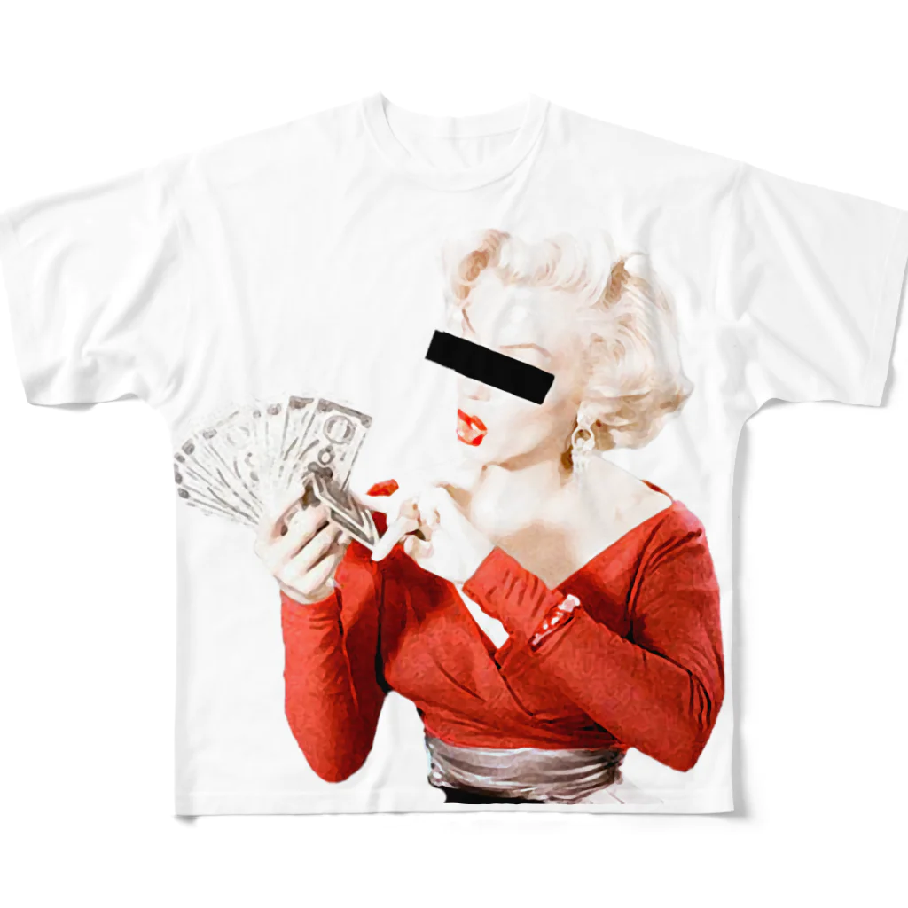 JIYUJIKANのMONEY All-Over Print T-Shirt