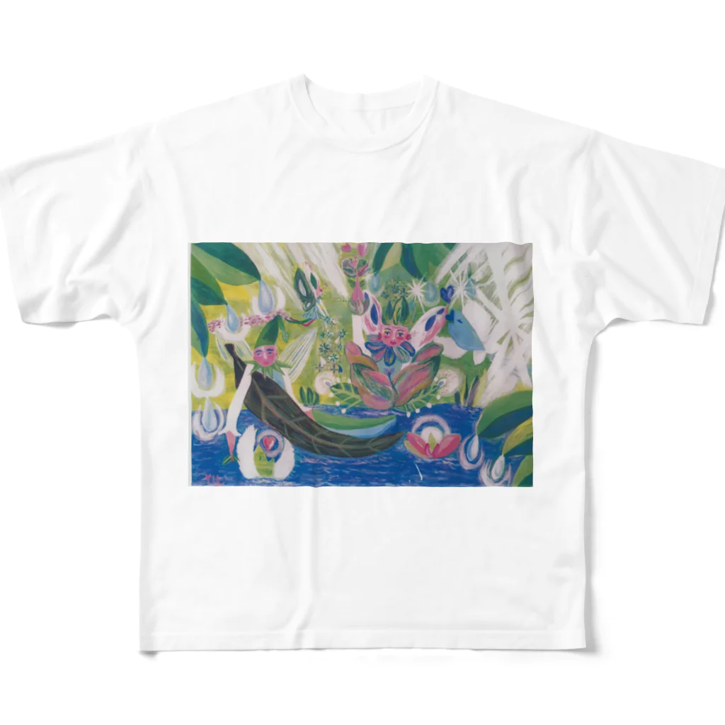 アンジュアートショップのふたりの妖精 All-Over Print T-Shirt