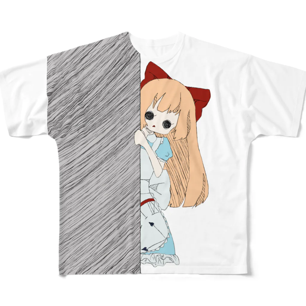 しらかわののぞき見アリス フルグラフィックTシャツ