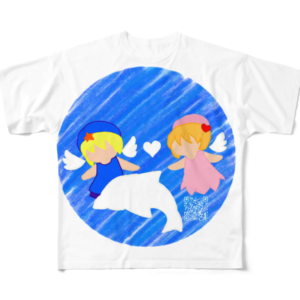 優月 のあ (YouTube 動画 アップ中) ♧の空と海 All-Over Print T-Shirt