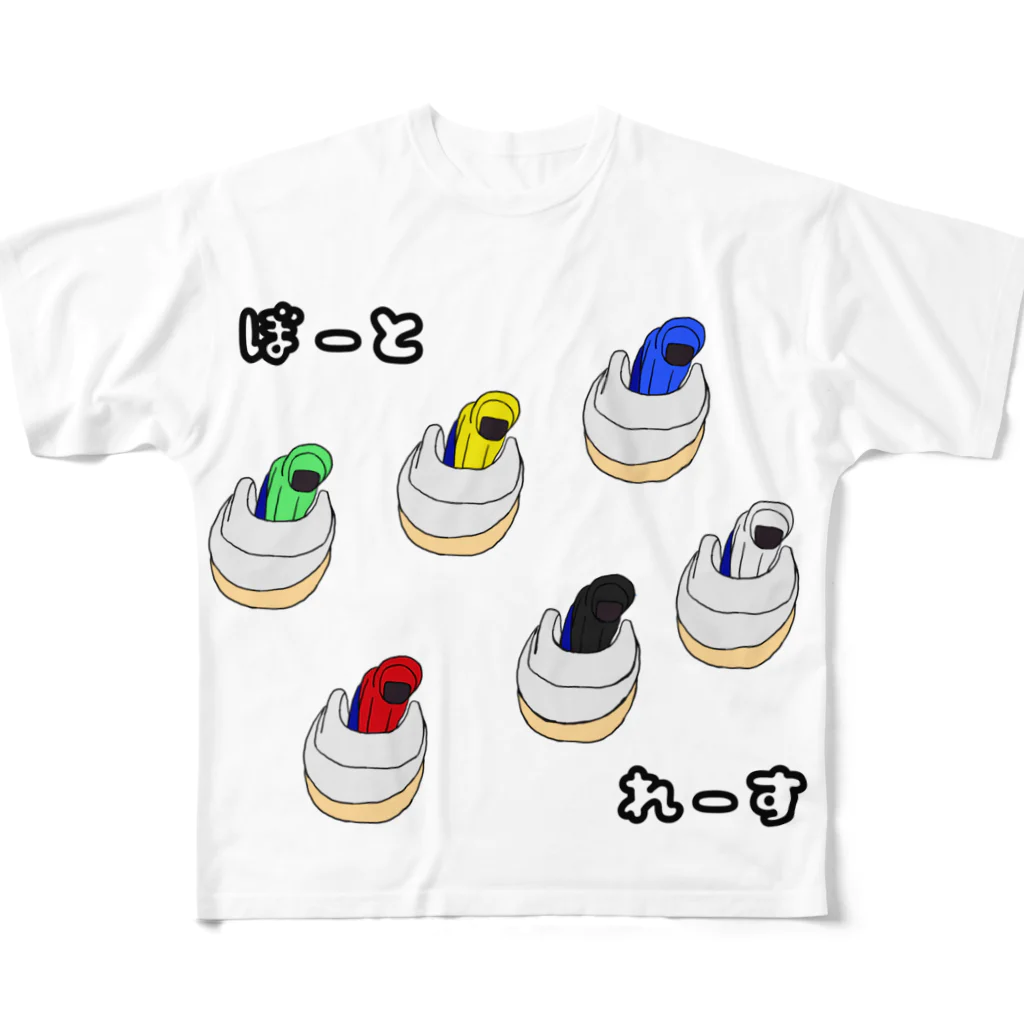 czy20ripのボートレース　イラスト フルグラフィックTシャツ