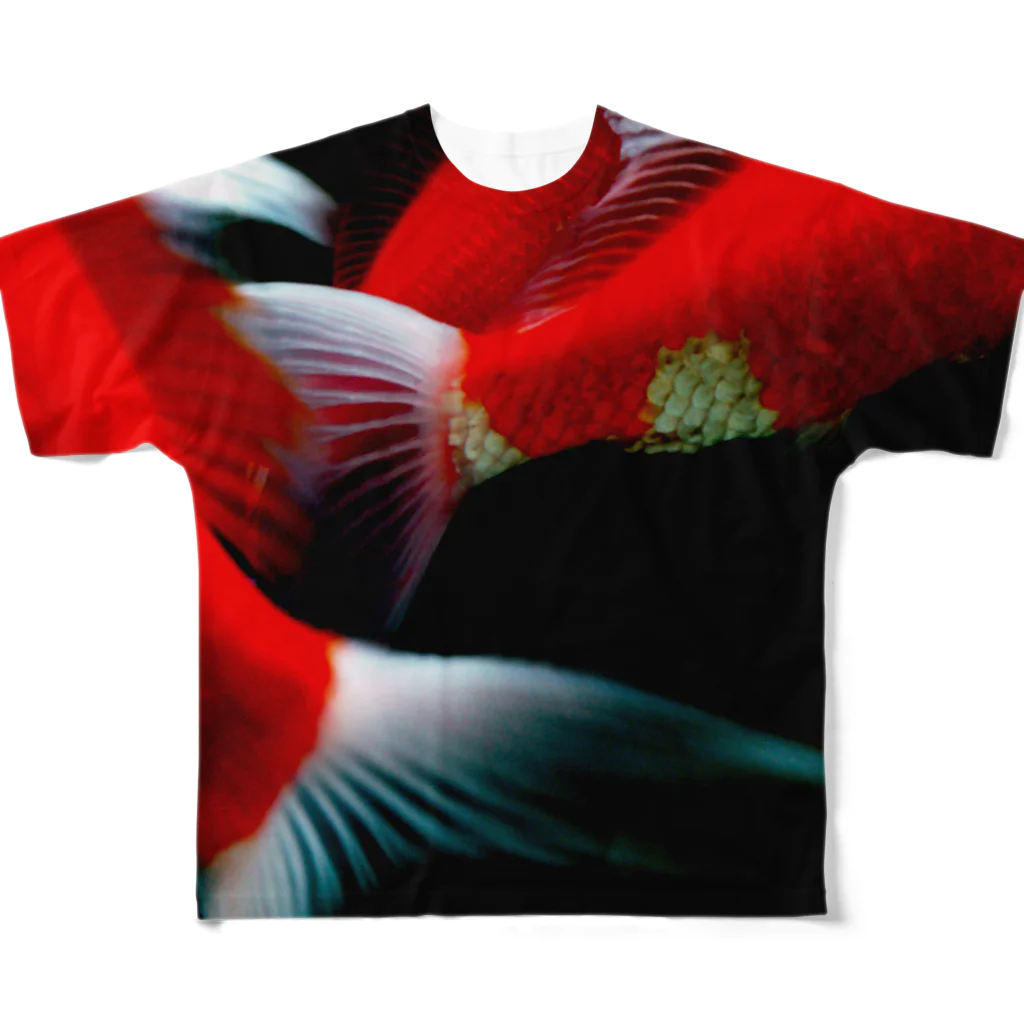 momenkoTWの錦鯉の鰭 All-Over Print T-Shirt