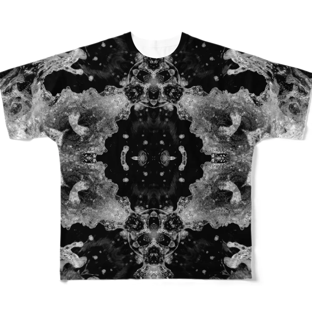 momenkoTWの波模様/白黒01 All-Over Print T-Shirt