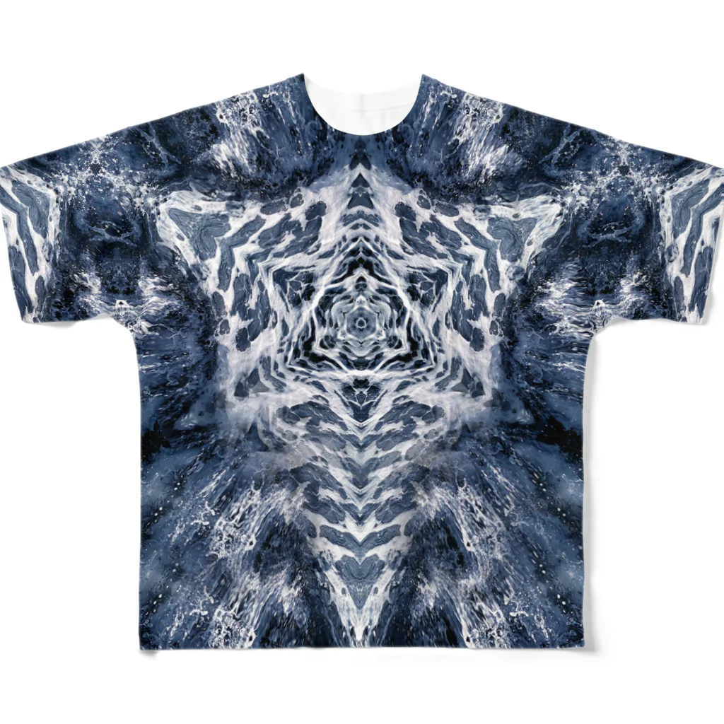 momenkoTWの波模様/カラー03 All-Over Print T-Shirt