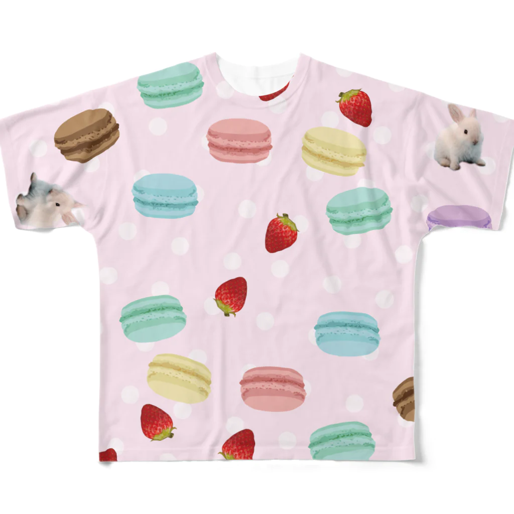 里菜のまかろん All-Over Print T-Shirt