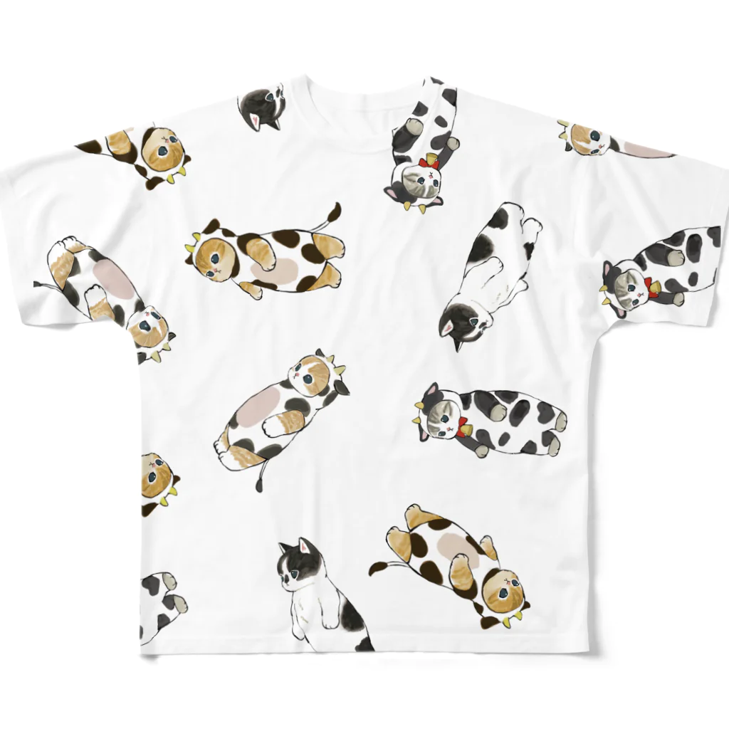 mofusandの牛にゃん All-Over Print T-Shirt