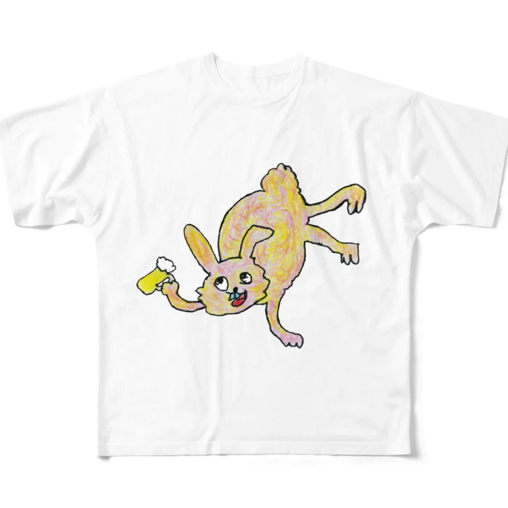 ハラペコの干支シリーズ　うさぎ All-Over Print T-Shirt