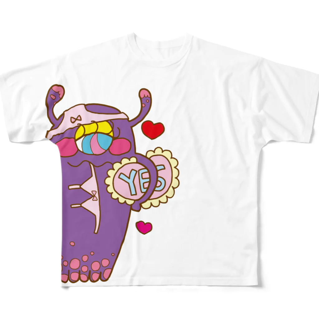 ひなた@可愛い補給の性欲 All-Over Print T-Shirt