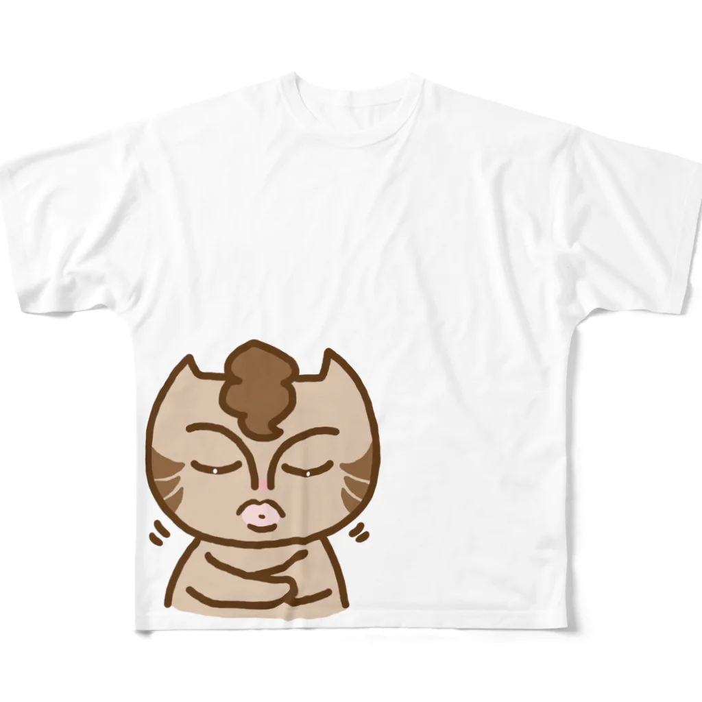 tiMo'sのお悟り猫にゃっぱ All-Over Print T-Shirt