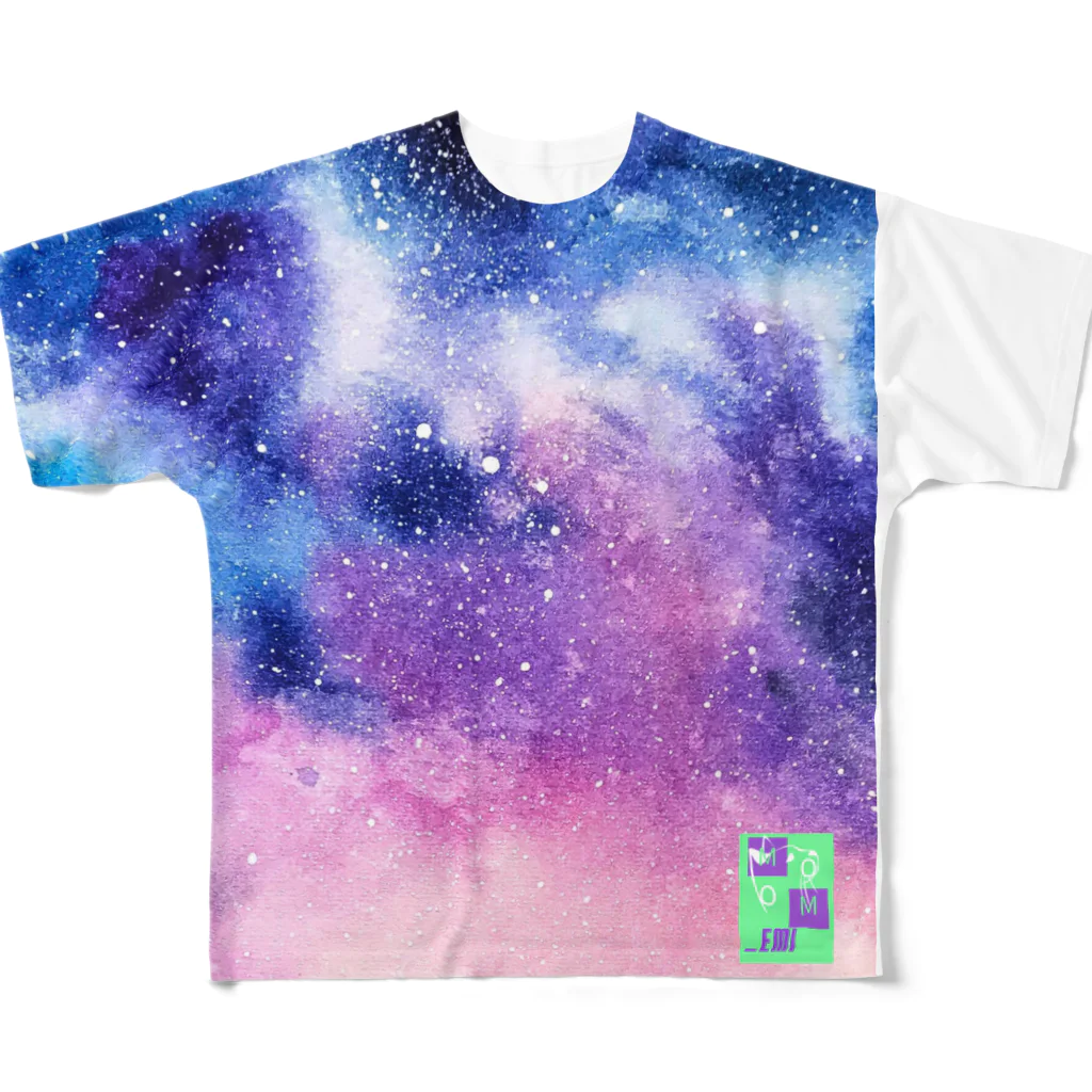 momo_emiのmomo_emi 宇宙2 All-Over Print T-Shirt