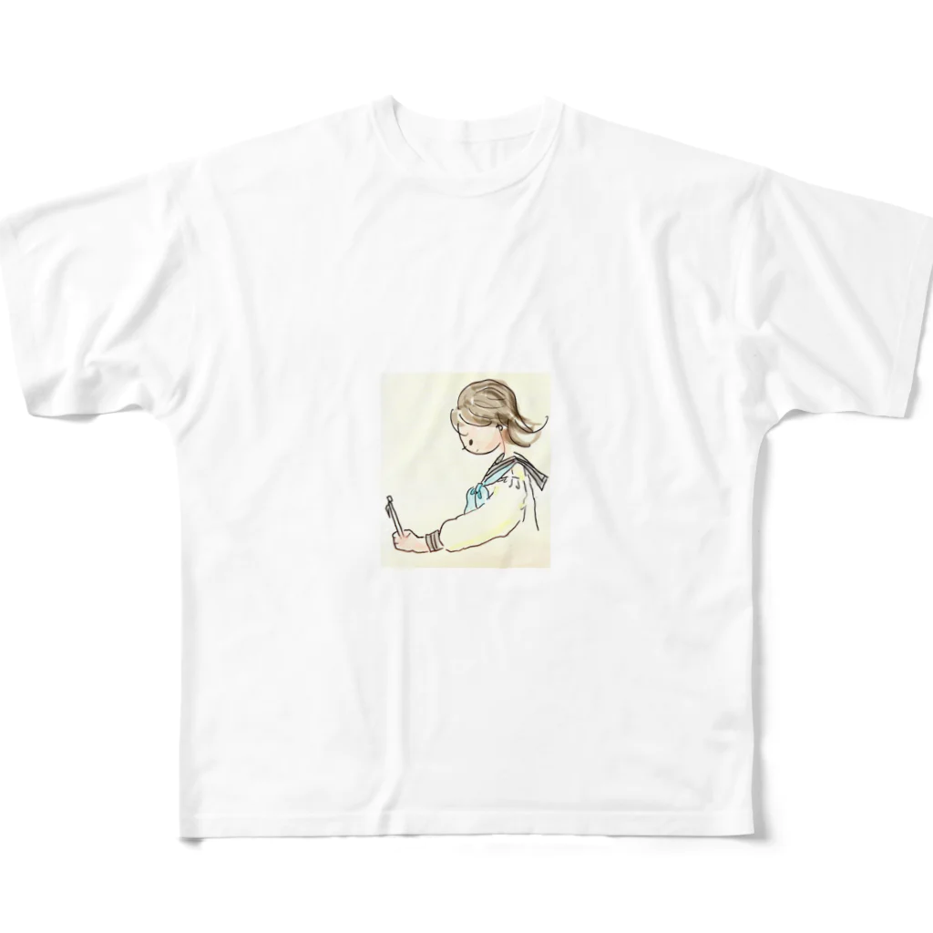 amenoasa(雨の朝)の自習 All-Over Print T-Shirt