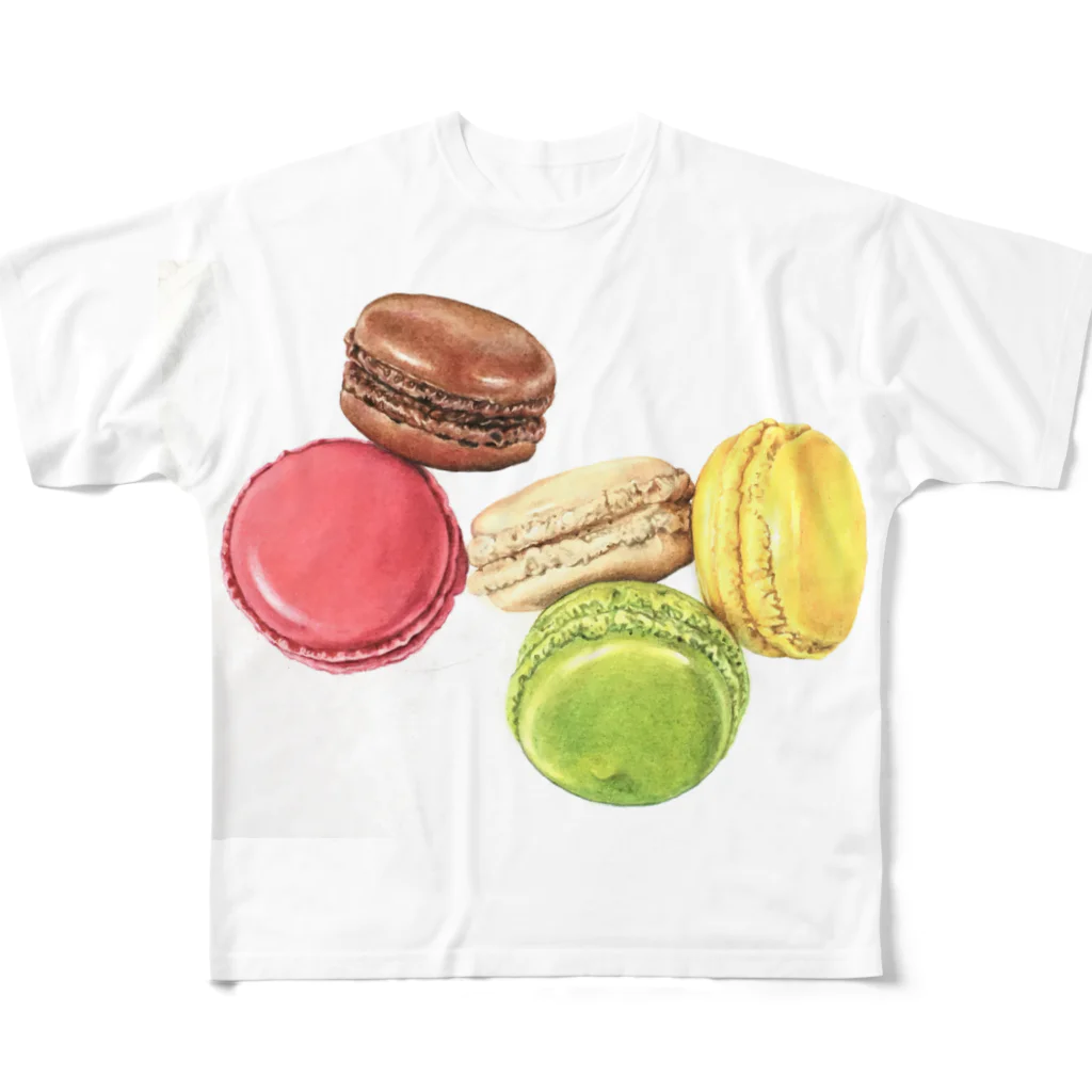 チョビのマカロン♡ フルグラフィックTシャツ