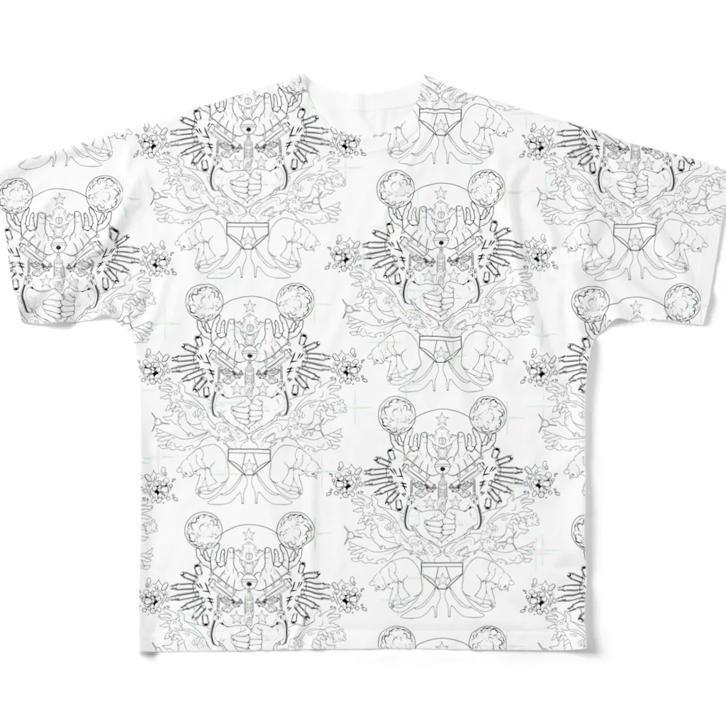 DoT529 ✴︎ドッティーゴーニーキューのアラベスク・バグ All-Over Print T-Shirt