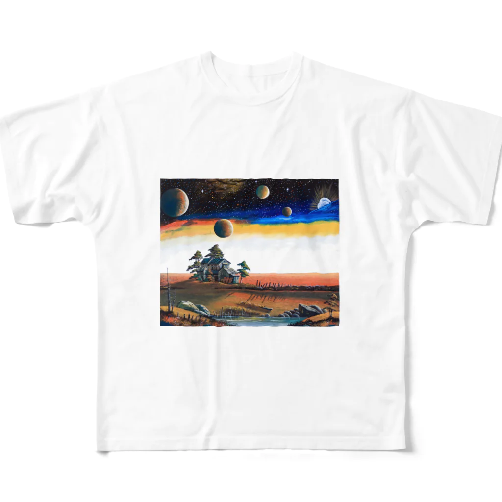 Isseyの宇宙の民家 All-Over Print T-Shirt