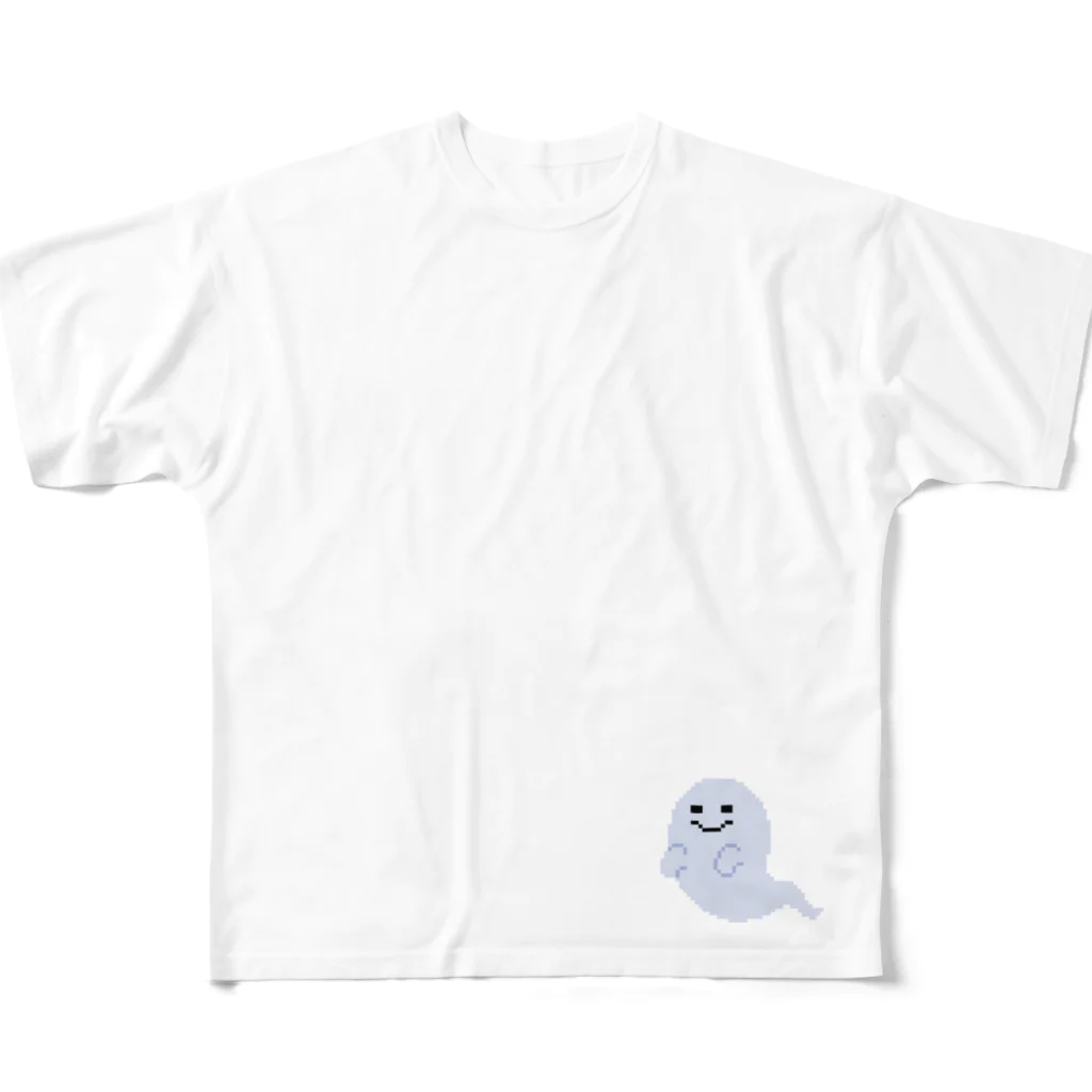 nanairoのこわくないおばけ / バックプリント All-Over Print T-Shirt