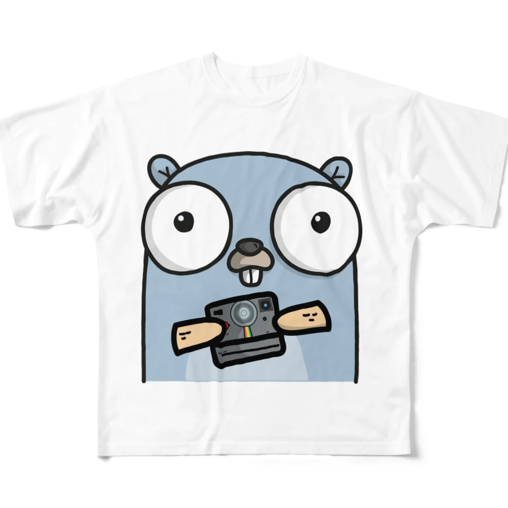 teiteiのCamera Gopher フルグラフィックTシャツ