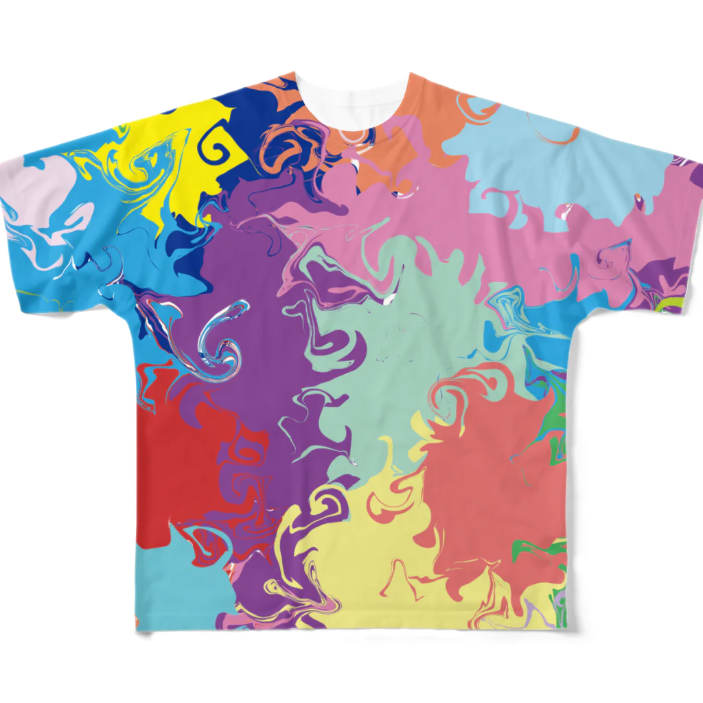 nanairoのmarbling All-Over Print T-Shirt