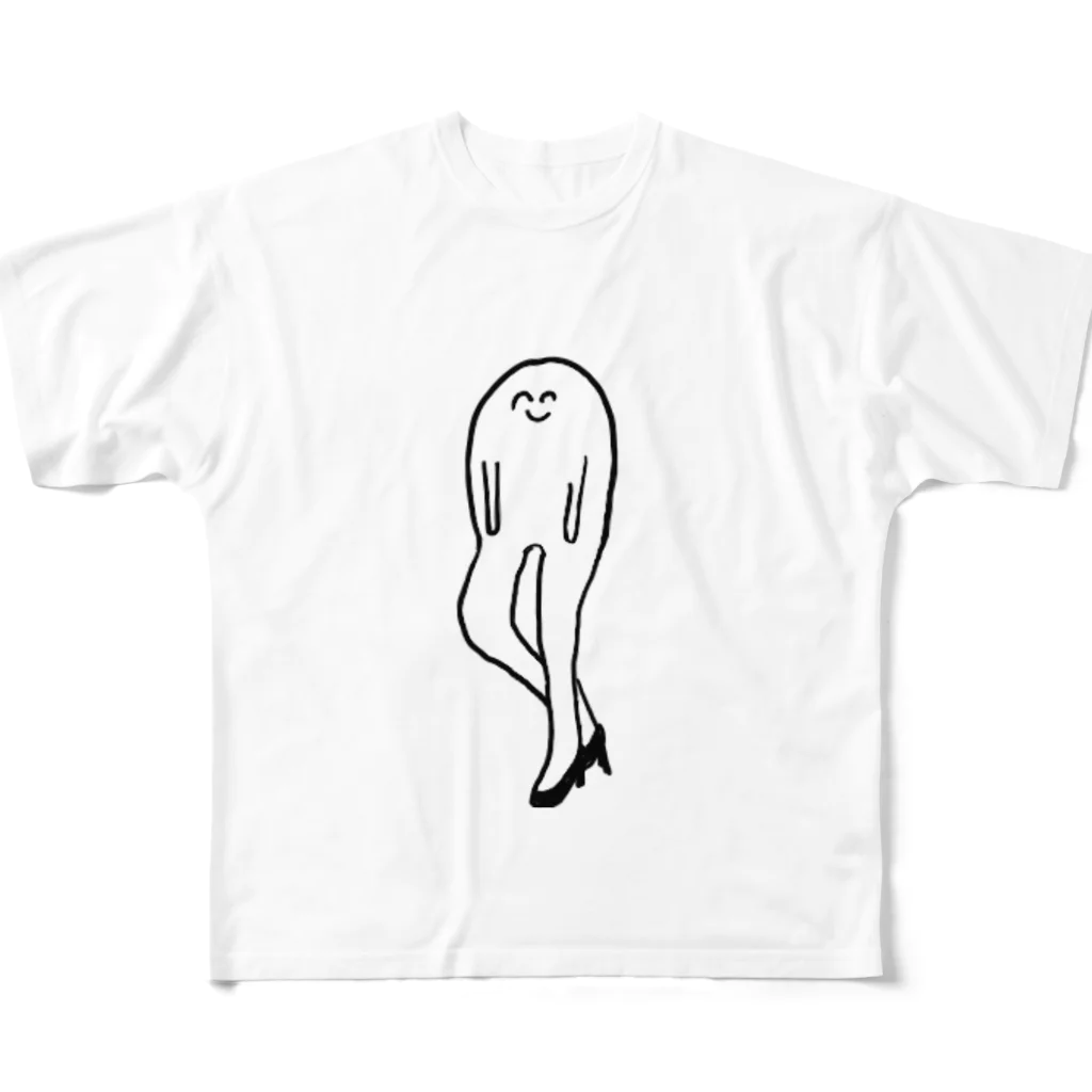 ひるやすみの脚長くん フルグラフィックTシャツ