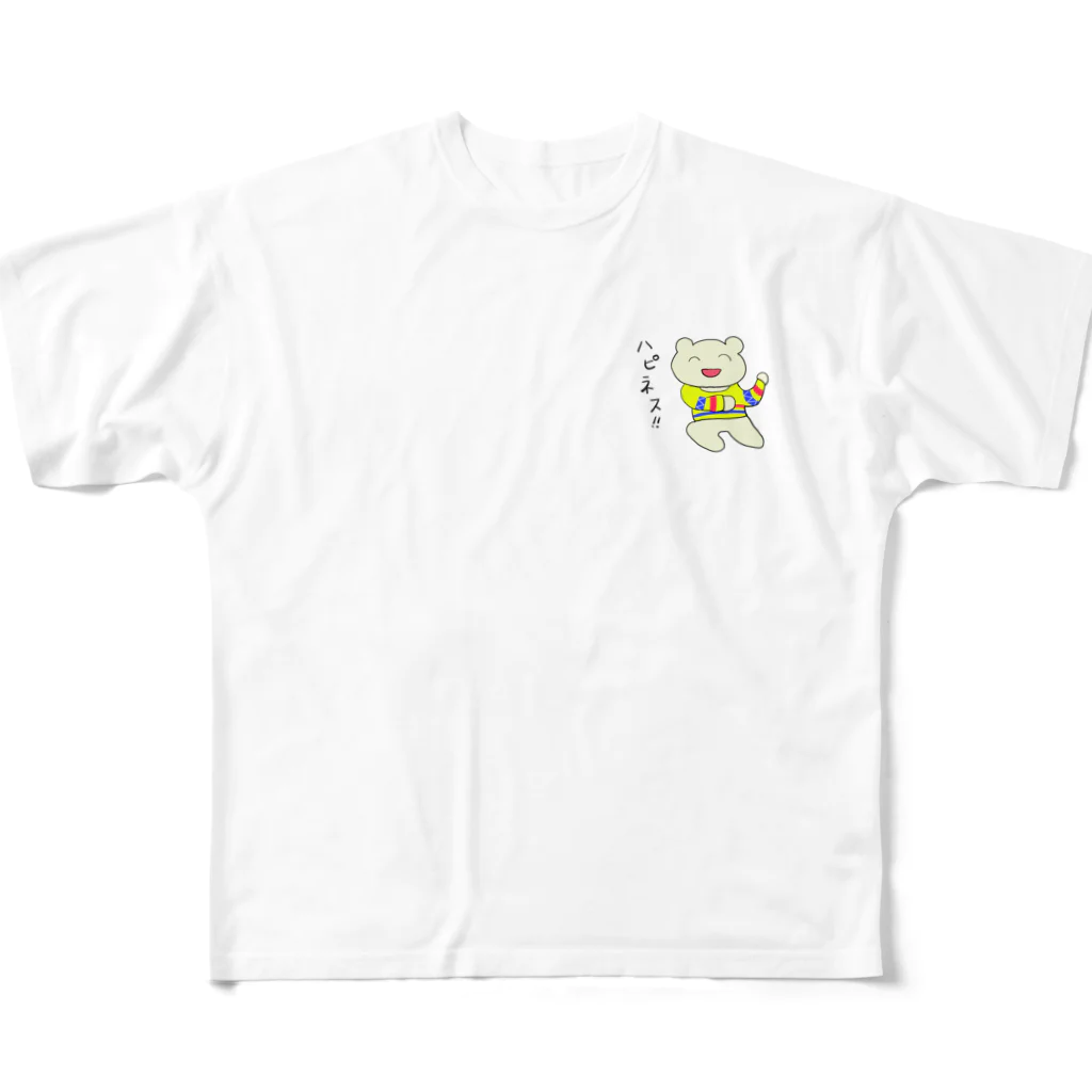 みみちゃんかんぱにー。のハピネスみみちゃん All-Over Print T-Shirt