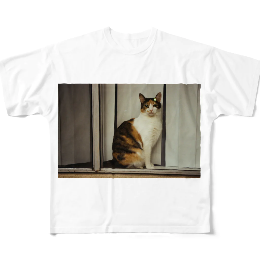 PALMLOVERSの猫のフォト フルグラフィックTシャツ