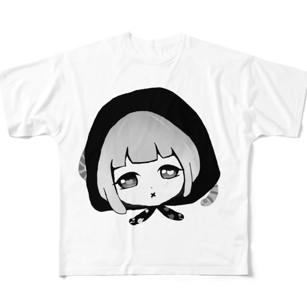 田中まり太屋の黒蜜みつこちゃん フルグラフィックTシャツ