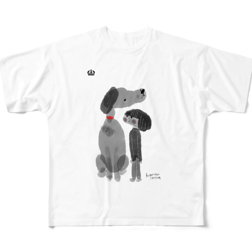 池田蔵人のいぬとわたし All-Over Print T-Shirt