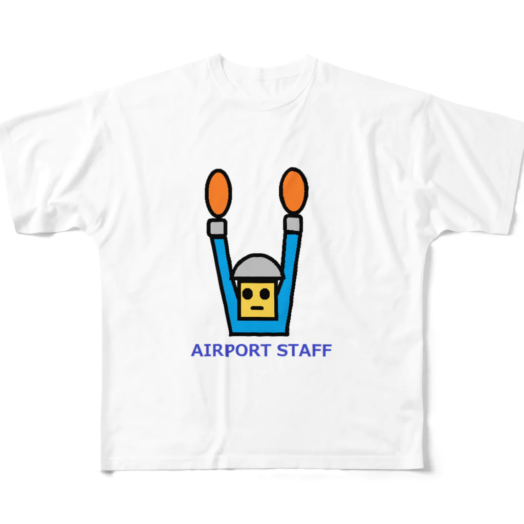 アメリカンベース の空港　飛行機　グッズ　雑貨 フルグラフィックTシャツ