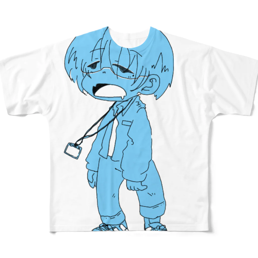 K.garouのヘロヘロのぽん フルグラフィックTシャツ