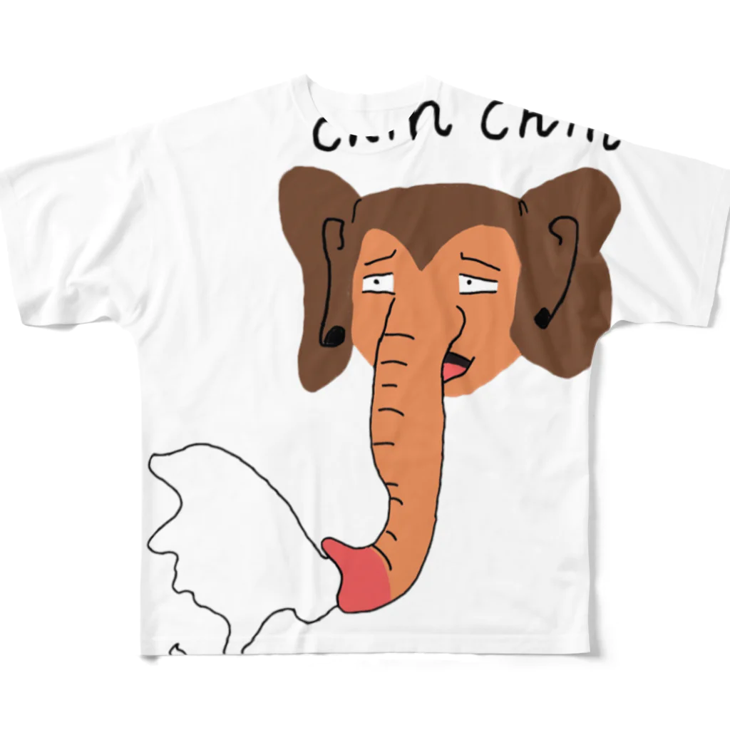 kitasimazinのKONNO CHIN CHIN フルグラフィックTシャツ