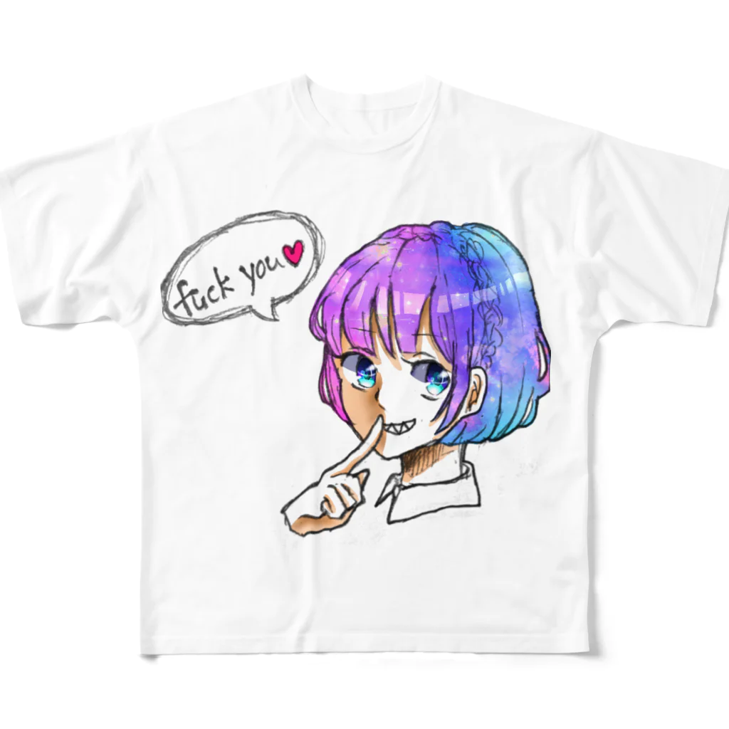 きらきらりんのfuck you♥ All-Over Print T-Shirt