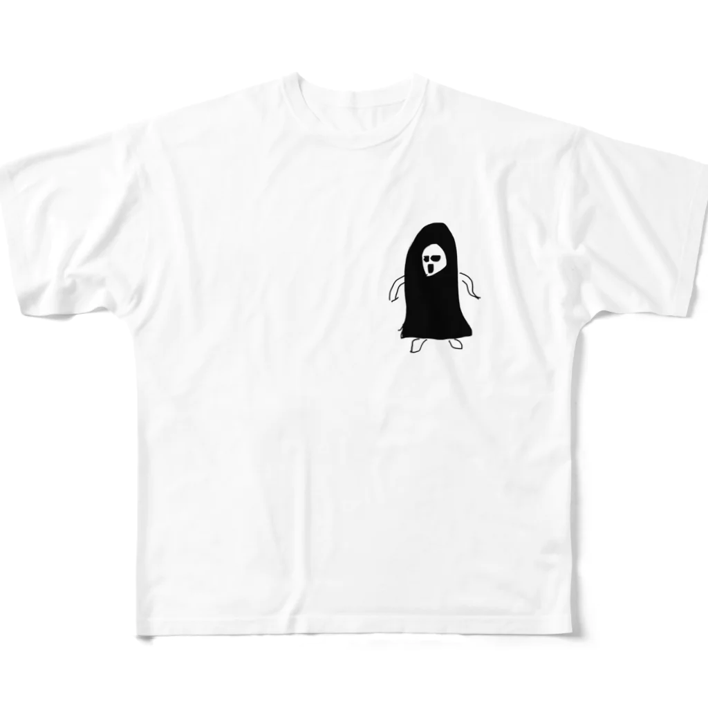 かむい工作のおふざけ&オオカミちゃんRADIO広報のノロイのカオナシ All-Over Print T-Shirt